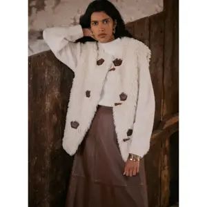 Mint Velvet Cream Faux Fur Gilet